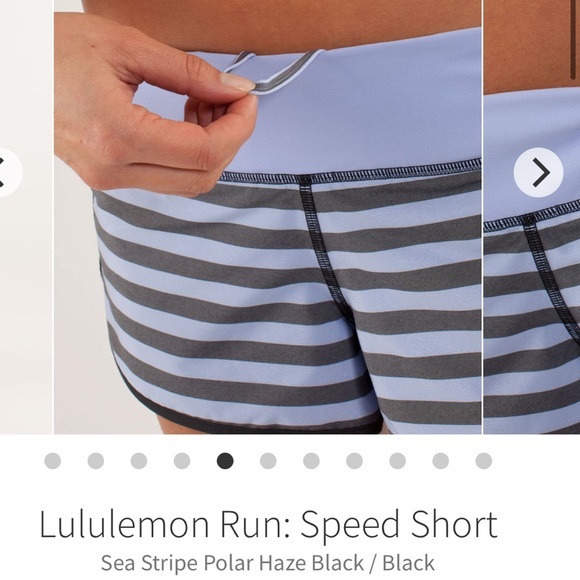Lululemon Speed Shorts 2.5” Stripe Lavender - Picture 5 of 9